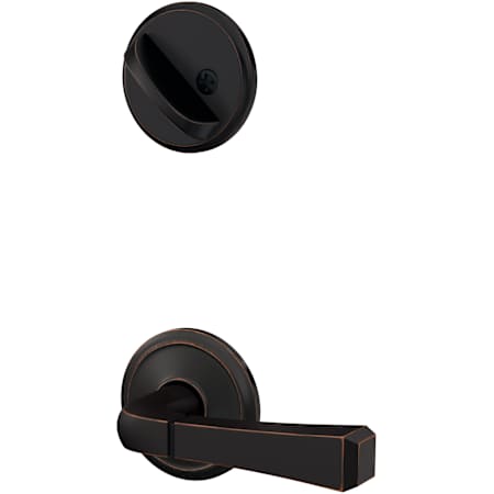 Schlage Custom Rivington Single Cylinder Sectional Interior Pack with Alden Rose Aged Bronze