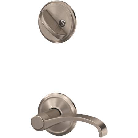 Schlage Custom Whitney Single Cylinder Sectional Interior Pack with Alden Rose Satin Nickel