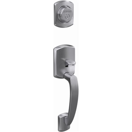 Schlage-FC92-GRW-Satin Chrome Angled Left View