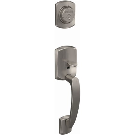 Schlage-FC92-GRW-Satin Nickel Angled Left View