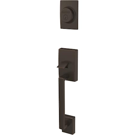 Schlage Custom Century Exterior One-Sided Dummy Handleset - Interior Side Sold Separately Aged Bronze