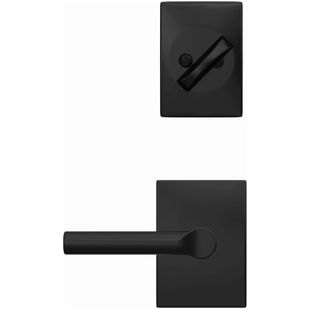 Schlage-FC94-BRW-CEN-Matte Black Head On View