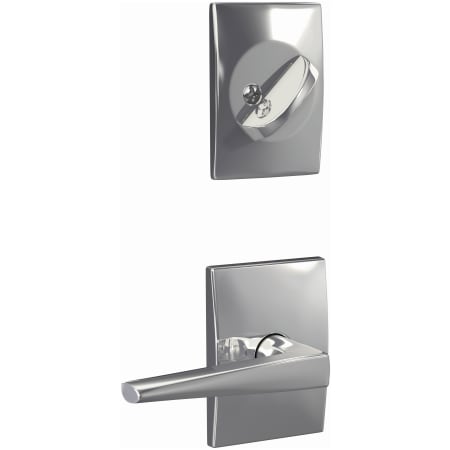 Schlage-FC94-ELR-CEN-Bright Chrome Angled Left View