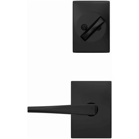 Schlage-FC94-ELR-CEN-Matte Black Head On View