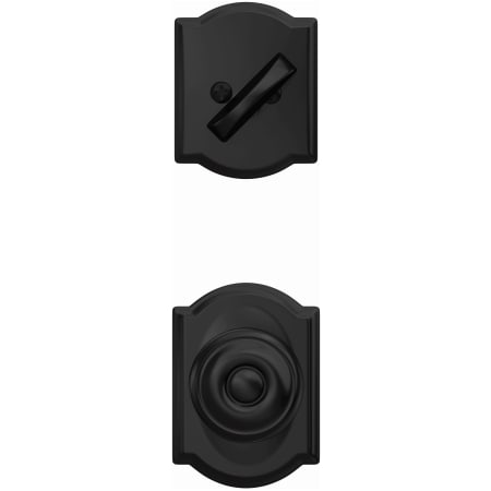 Schlage-FC94-GEO-CAM-Matte Black Head On View