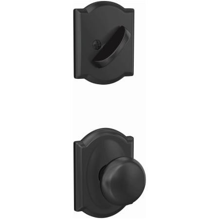 Schlage-FC94-PLY-CAM-Matte Black Angled Left View