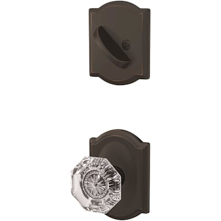 Schlage Custom Alexandria One-Sided Dummy Interior Pack with Camelot Trim - Exterior Handleset Sold Separately Aged Bronze