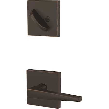 Schlage Custom Eller One-Sided Dummy Interior Pack with Collins Trim - Exterior Handleset Sold Separately Aged Bronze