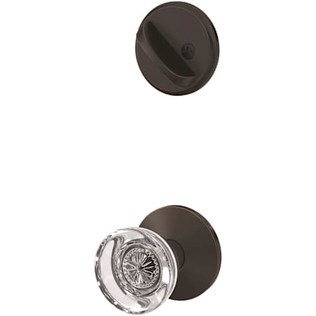 Schlage Custom Hobson One-Sided Dummy Interior Pack with Kinsler Trim - Exterior Handleset Sold Separately Aged Bronze