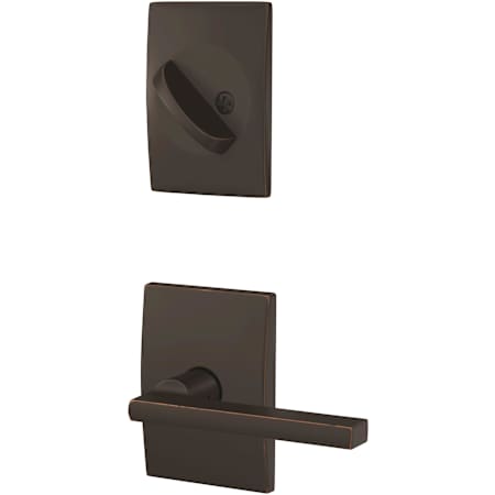 Schlage Custom Latitude One-Sided Dummy Interior Pack with Century Trim - Exterior Handleset Sold Separately Aged Bronze