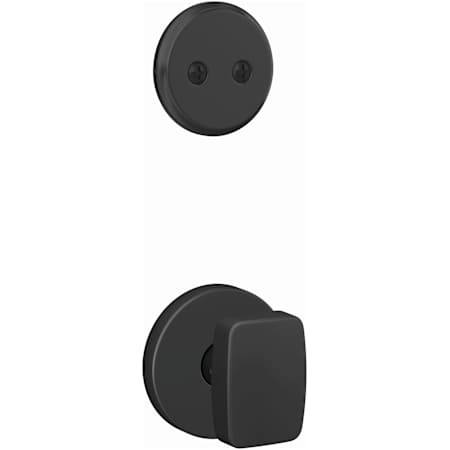 Schlage Custom Interior Only Non-Turning One-Sided Dummy with Nixon Lever and Howe Trim Matte Black