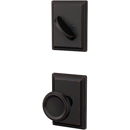 Schlage Custom Offerman One-Sided Dummy Interior Pack with Grandville Trim - Exterior Handleset Sold Separately Aged Bronze