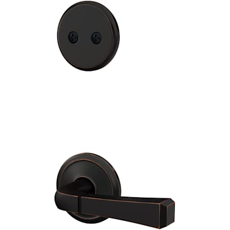 Schlage Custom Rivington One-Sided Dummy Interior Pack with Alden Trim - Exterior Handleset Sold Separately Aged Bronze