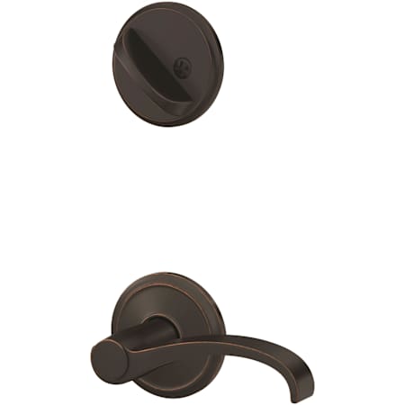 Schlage Custom Whitney One-Sided Dummy Interior Pack with Alden Trim - Exterior Handleset Sold Separately Aged Bronze