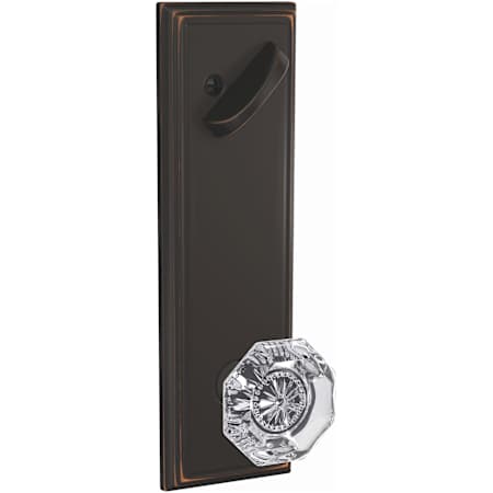Schlage Custom Alexandria Single Cylinder Full Plate Interior Pack with Addison Rose - Exterior Handleset Sold Separately Aged Bronze