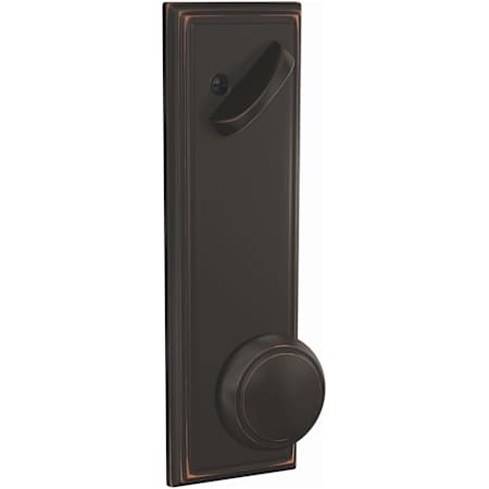 Schlage Custom Andover Single Cylinder Full Plate Interior Pack with Addison Rose - Exterior Handleset Sold Separately Aged Bronze