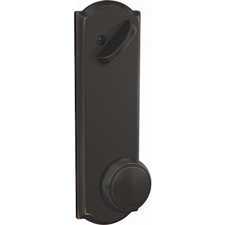 Schlage Custom Andover Single Cylinder Full Plate Interior Pack with Camelot Rose - Exterior Handleset Sold Separately Aged Bronze