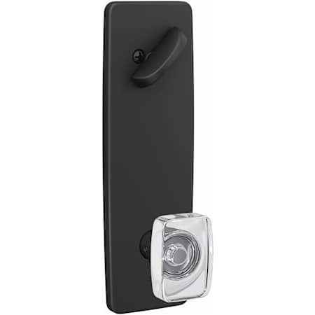 Schlage Custom Single Cylinder Keyed Entry Interior Only Pack with Caine Lever and Greene Trim Matte Black
