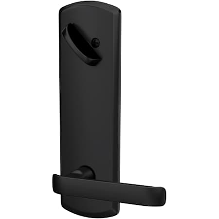 Schlage Custom Clybourn Single Cylinder Full Plate Interior Pack with Greenwich Trim Matte Black