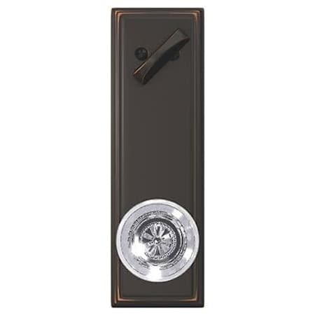 Schlage Custom Hobson Single Cylinder Full Plate Interior Pack with Addison Rose - Exterior Handleset Sold Separately Aged Bronze