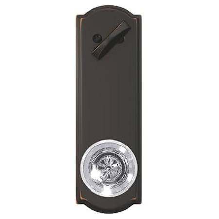 Schlage Custom Hobson Single Cylinder Full Plate Interior Pack with Camelot Rose - Exterior Handleset Sold Separately Aged Bronze