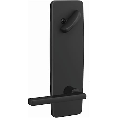 Schlage Custom Single Cylinder Keyed Entry Interior Only Pack with Latitude Lever and Greene Trim Matte Black