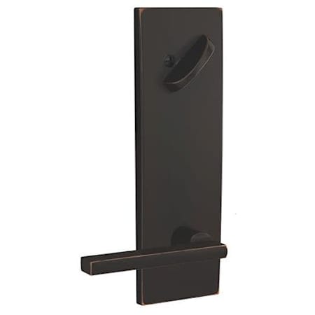 Schlage Custom Latitude Single Cylinder Full Plate Interior Pack with Century Trim Aged Bronze