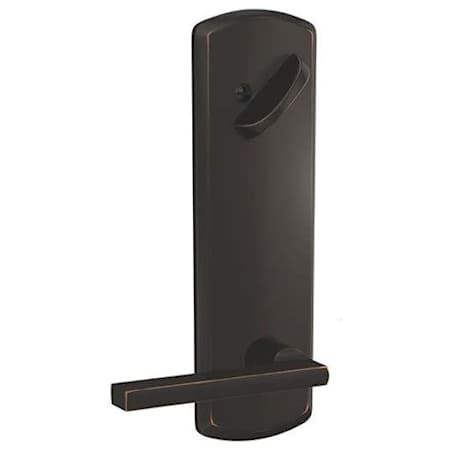 Schlage Custom Latitude Single Cylinder Full Plate Interior Pack with Greenwich Rose - Exterior Handleset Sold Separately Aged Bronze