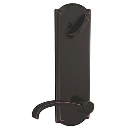 Schlage Custom Whitney Single Cylinder Full Plate Interior Pack with Camelot Trim Aged Bronze