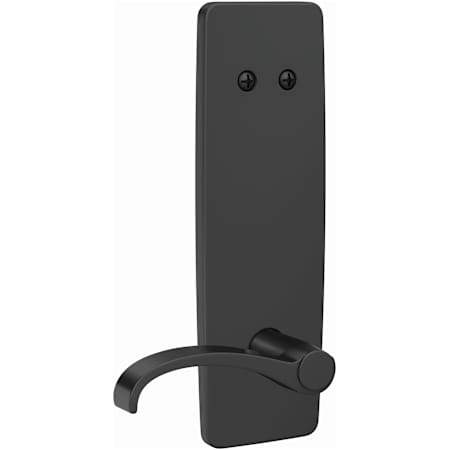 Schlage Custom Interior Only Non-Turning One-Sided Dummy with Whitney Lever and Greene Trim Matte Black