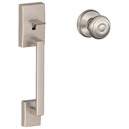 Schlage Century Lower Handleset for Schlage Deadbolts with Georgian Interior Knob Satin Nickel