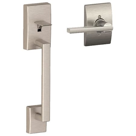 Schlage Century Lower Handle Set for Schlage Deadbolts with Latitude Interior Lever and Century Decorative Rose Satin Nickel