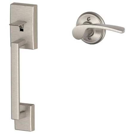 Schlage Century Lower Handle Set for Schlage Deadbolts with Merano Interior Left Handed Lever Satin Nickel
