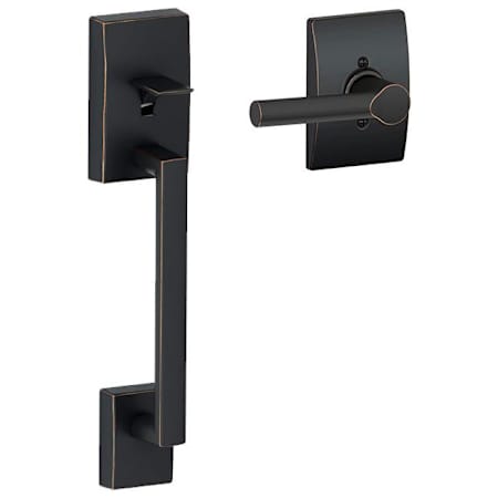 Schlage Century Lower Handle Set for Electronic Deadbolts with Broadway Interior Lever and Century Decorative Rose Aged Bronze