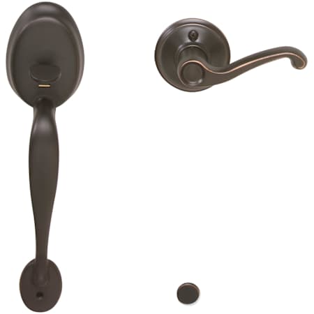Schlage Plymouth Lower Handleset for Schlage Deadbolts with Flair Interior Left Handed Lever Aged Bronze