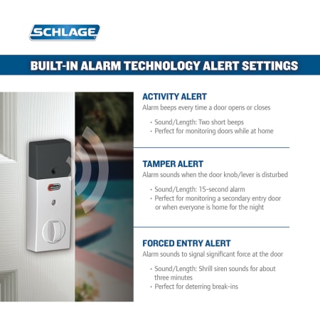 Schlage FE469NX-CEN-LAT-CEN Alarm Features