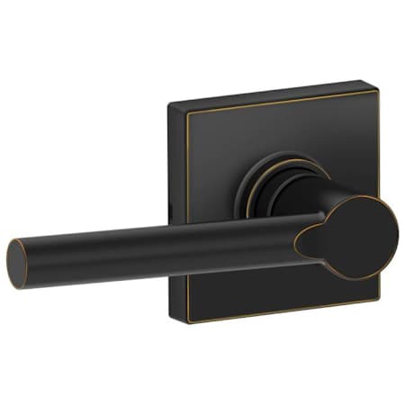 Schlage Broadway Passage Door Lever Set with Decorative Collins Trim (Formerly Dexter) Aged Bronze