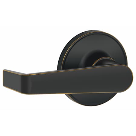 Schlage Marin Passage Door Lever Set from the J-Series Aged Bronze