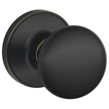 Schlage Stratus Passage Door Knob Set with Round Rose from the J Series Aged Bronze