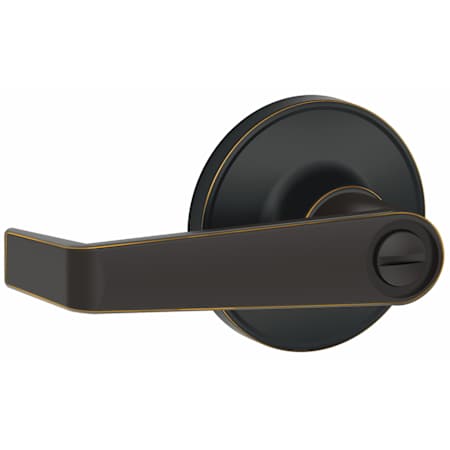 Schlage Marin Privacy Door Lever Set from the J-Series Aged Bronze