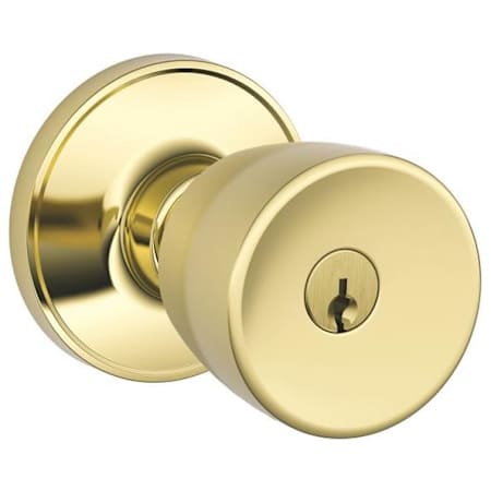 Schlage Byron Keyed Entry Single Cylinder Door Knob Set (Formerly Dexter) Polished Brass