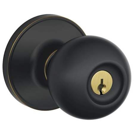 Schlage Corona Keyed Entry Single Cylinder Door Knob Set (Formerly Dexter) Aged Bronze