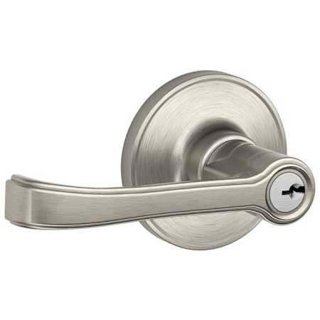 Schlage Torino Single Cylinder Keyed Entry Door Lever Set (Formerly Dexter) Satin Nickel