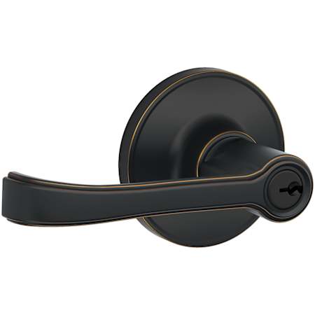 Schlage Torino Single Cylinder Keyed Entry Door Lever Set (Formerly Dexter) Aged Bronze