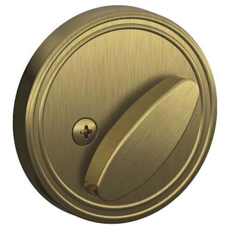 Schlage One Sided Deadbolt with Exterior Plate from the JD-Series (Formerly Dexter) Antique Brass
