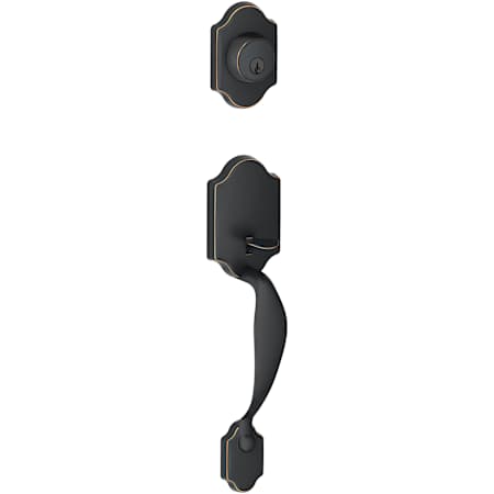 Schlage Paris Single Cylinder Keyed Entry Handleset Exterior Pack from the J-Series (Formerly Dexter) Aged Bronze