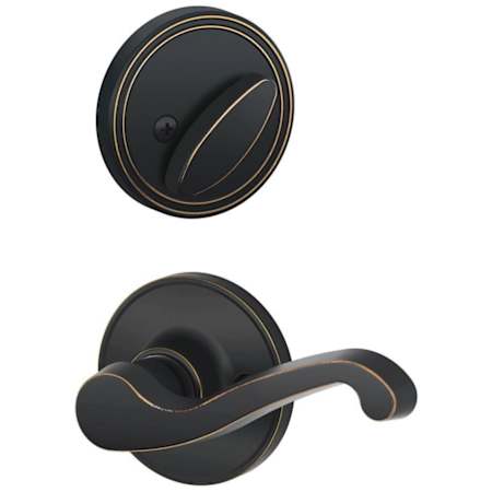 Schlage Lasalle Left Handed Interior Pack Lever from the J-Series (Formerly Dexter) - Exterior Handleset Sold Separately Aged Bronze