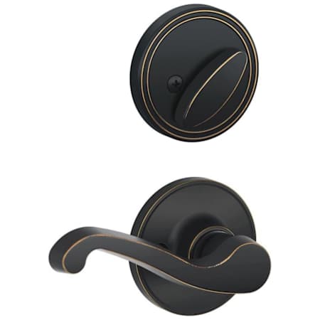 Schlage Lasalle Right Handed Interior Pack Lever from the J-Series (Formerly Dexter) - Exterior Handleset Sold Separately Aged Bronze