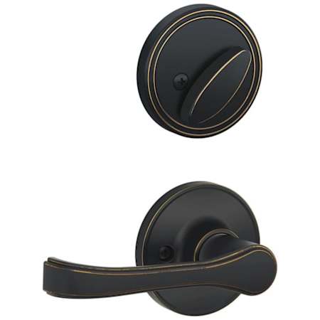 Schlage Torino Single Cylinder Interior Pack Handleset from the J-Series from the J-Series - Exterior Handleset Sold Separately Aged Bronze