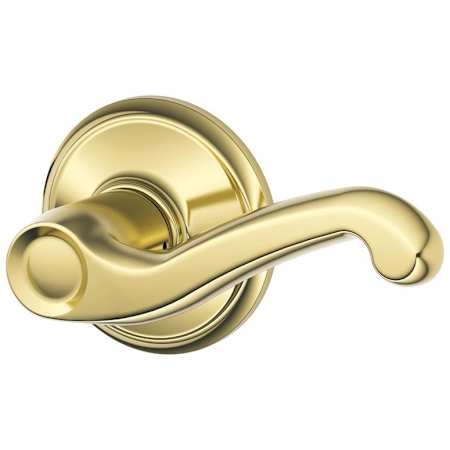Schlage Flair Commercial Grade 2 Light Duty Right Handed Passage Lever Set Polished Brass